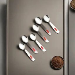 HAZEL Silver Stainless Steel Spice Box Mini Spoons - Set of 6-38