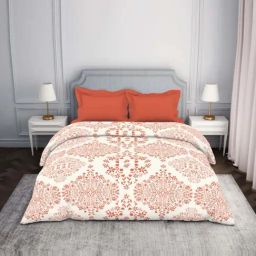 Spaces Atrium Coral 100% Cotton 144 TC Double Bed Ac Quilt-37