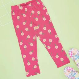 Pantaloons Junior Girls Orchid Bloom Cotton Printed Jeggings-image-35