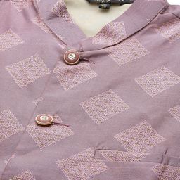SOJANYA Mandarin Collar Regular Kurta With Churidar & With Nehru Jacket image 2