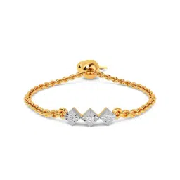 Kisna Diamond & Gold Jewellery Amber 14k (585) Diamond & Gold Ring For Women-picture-17