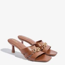 LUNA BLU by Westside Tan Chain-Detailed Heel Sandals-picture-42