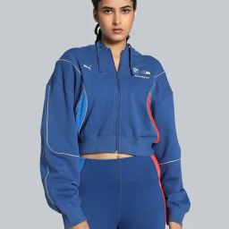 Puma Blue Cotton Color-Block Sports Jacket-picture-18