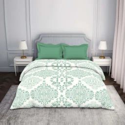 Spaces Atrium Turquoise 100% Cotton 144 TC Double Bed Ac Quilt-image-59