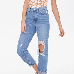 FOREVER 21 WOMEN MID WAIST MOM FIT REGULAR LENGTH JEANS-picture-20