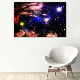999store Black & Blue Star Field In Space Canvas Painting-40