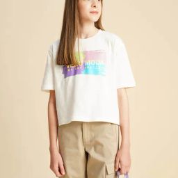 VERO MODA GIRL Cloud Dancer Typographic Relaxed Fit T-Shirt-image-29