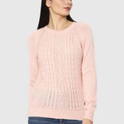 Allen Solly Peach Regular Fit Sweater-image-59