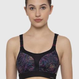 Triumph Black Printed Non Padded Bra-image-74
