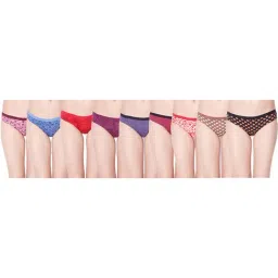 Dollar Missy Multicolor Printed Bikini Panty (Pack  of 9)-image-44