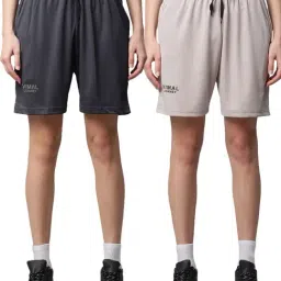 Vimal Jonney Multicolored Slim Fit Shorts (Pack Of 2)-picture-4