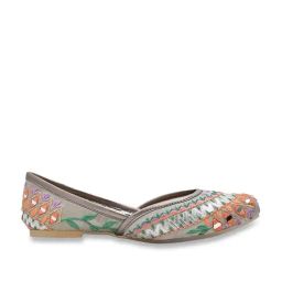 Jove Women's Grey Ethnic Juttis-image-28
