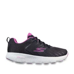 Skechers Women's POWER - FLEETZ Black Purple Sports Lace Up Shoe-41