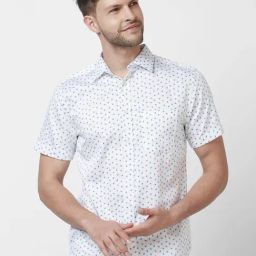 Giordano Green Cotton Slim Fit Printed Shirt-picture-12