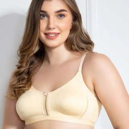 Clovia Beige Non Wired Non Padded Full Coverage T-Shirt Bra-image-53