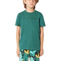 Jack & Jones Junior Teal Blue Cotton Printed T-Shirt-picture-4