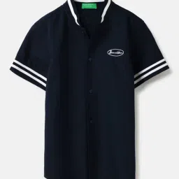 United Colors Of Benetton Boys Blue Cotton Regular Fit Shirt-picture-30