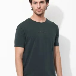 Rare Rabbit Green Regular Fit Solid T-Shirt-13