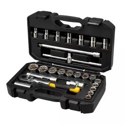 STANLEY 12.7 mm (1/2 Inch) Pear Head Ratchet Set Metric, STMT45503 (Set of 26)-62