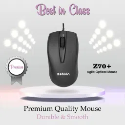 Zebion K500 Wired Keyboard & Z70 Plus Wired Optical Mouse Combo Set (Black) image 2