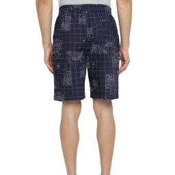 Van Heusen Athleisure Regular Fit Soft Suede Touch Functional Pocket Allover Print Lounge Shorts image 2