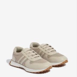 Yellow by Westside Beige Mesh Detailed Lace-Up Sneakers-142