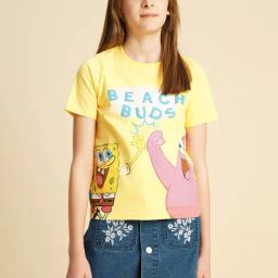 VERO MODA GIRL Pale Banana Graphic Regular Fit T-Shirt-image-6