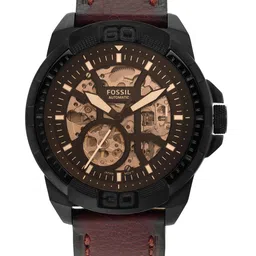 Fossil Men Brown Analogue Automatic Motion Powered Watch ME3219-31
