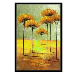 999Store Yellow Canvas Tree With Background Abstract Wall Painting image 2