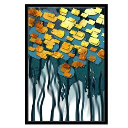 999Store Multicolor Canvas Abstract With Tree Canvas Wall Painting image 2