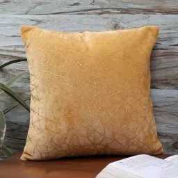 MFD HOME Furnishing Beige Velvet Cushion Cover - Set of 1-image-106
