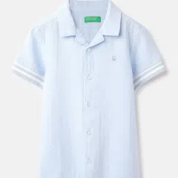 United Colors Of Benetton Boys Blue Cotton Regular Fit Shirt-picture-10