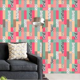 ArtzFolio Printed UV-Resistant Anti-Bacterial Abstract RectanglesPeel & Stick Wallpaper-image-98