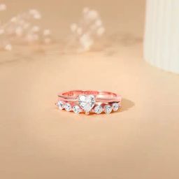 GIVA 925 Sterling Silver Rose Gold Ring for Women-image-83