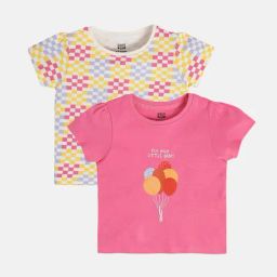 Miniklub Girls Pink & Marshmallow Regular Fit Knitted Top - Pack of 2-picture-36