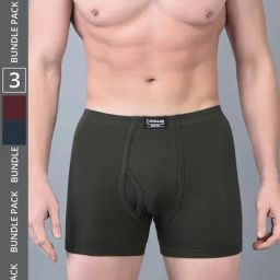 Dollar Bigboss Assorted Cotton Regular Fit Trunks - Pack Of 3-picture-33