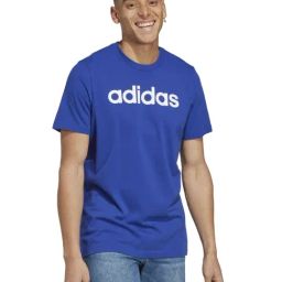 Adidas Blue Cotton Regular Fit Printed Sports T-Shirt-image-17