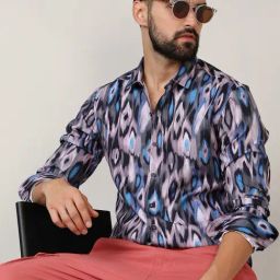 Campus Sutra Multicolored Regular Fit Printed Shirt-image-85