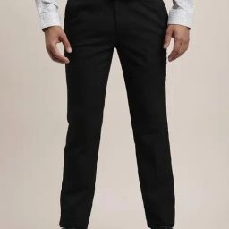 Turtle Black Slim Fit Trousers-image-91