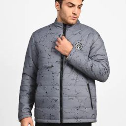 Skechers Grey Polyester Regular fit Print Jackets-picture-11