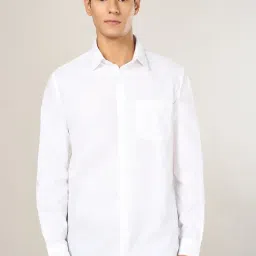 Peregrine By Pantaloons White Cotton Regular Fit Shirt-picture-48
