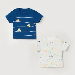 Juniors by Lifestyle Multi Printed Regular Fit T-Shirts - Pack of 2-image-70