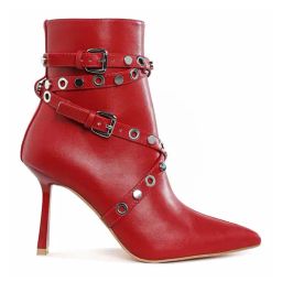 London Rag Women's Red Stiletto Booties-image-81