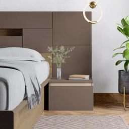 Godrej Interio Ray Brown Wood Bedside Table-image-33
