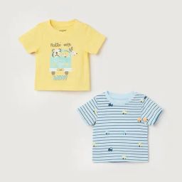 Juniors by Lifestyle Multi Printed Regular Fit T-Shirts - Pack of 2-image-25