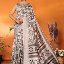 Lookmark Floral Printed Saree-image-64