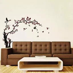 Kayra Decor Birds On The Tree Branch 60x60 Inch Wall Design Stencil Painting KHSNT522-image-63