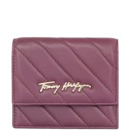 TOMMY HILFIGER Angelina Wine Textured Wallet For Women-image-65
