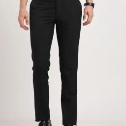 Turtle Black Slim Fit Trousers-image-81