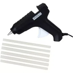 CRAFTYGUN 40 W Trigger Feed Hot Glue Gun Black with 6 Stick, FD-40 W-18